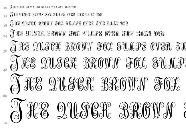 Monogram KK font waterfall